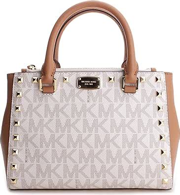 Michael kors Kellen S Satchel handbag Vanilla PVC / Acorn